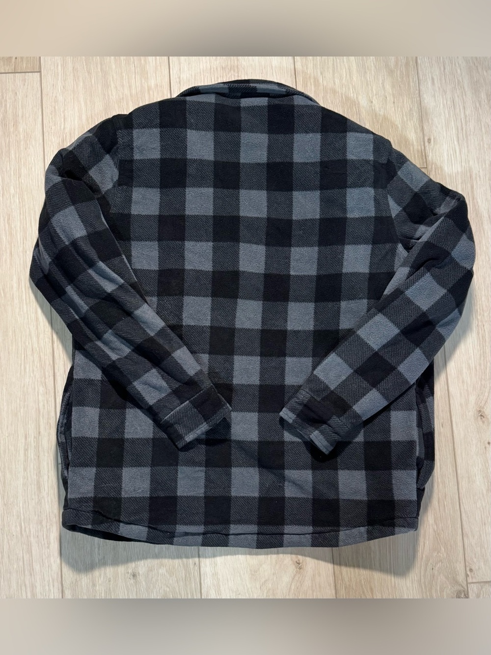 Volcom Men’s Gray/Black plaid flannel insulated shirt jacket coat size Large - Picture 12 of 16